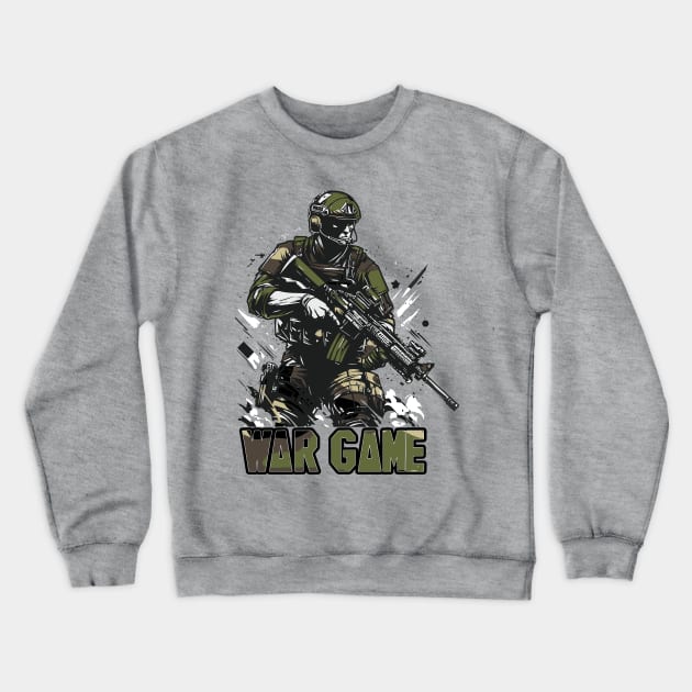Badass War Game Crewneck Sweatshirt by aswIDN